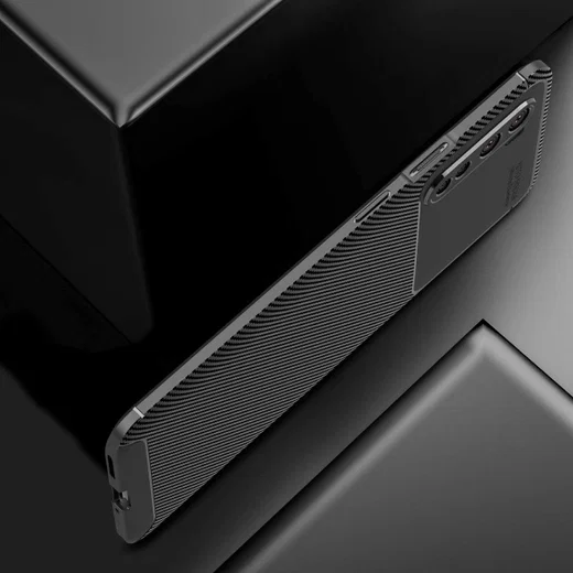 OnePlus Nord Siliconen Carbon Hoesje Zwart afbeelding 7
