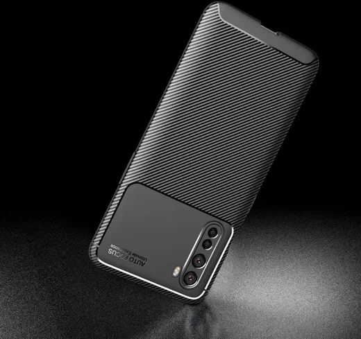 OnePlus Nord Siliconen Carbon Hoesje Zwart afbeelding 8