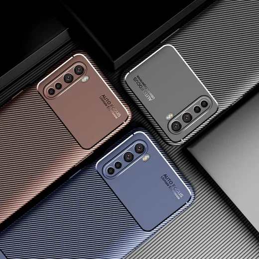 OnePlus Nord Siliconen Carbon Hoesje Zwart afbeelding 10