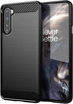 OnePlus Nord Hoesje Geborsteld TPU Flexibel Zwart