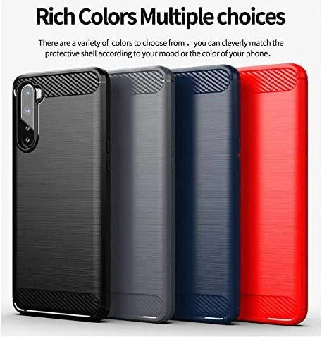 OnePlus Nord Hoesje Geborsteld TPU Flexibel Blauw afbeelding 3