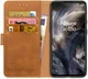 Rosso Element OnePlus Nord Hoesje Book Cover Wallet Case Lichtbruin afbeelding 1