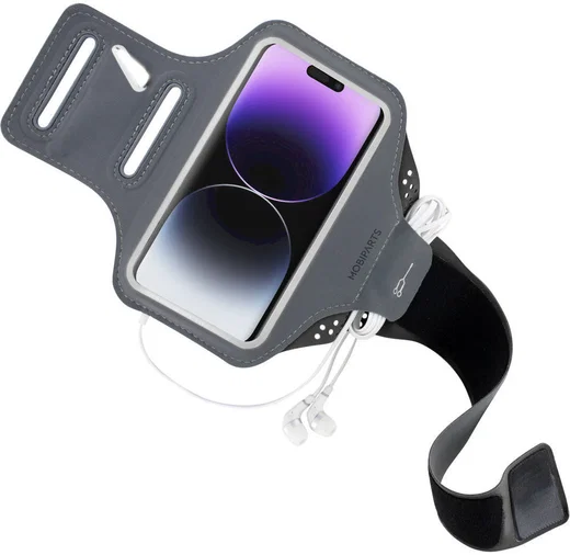 Mobiparts Comfort Fit Armband Universeel Sporthoesje Telefoons Zwart afbeelding 2