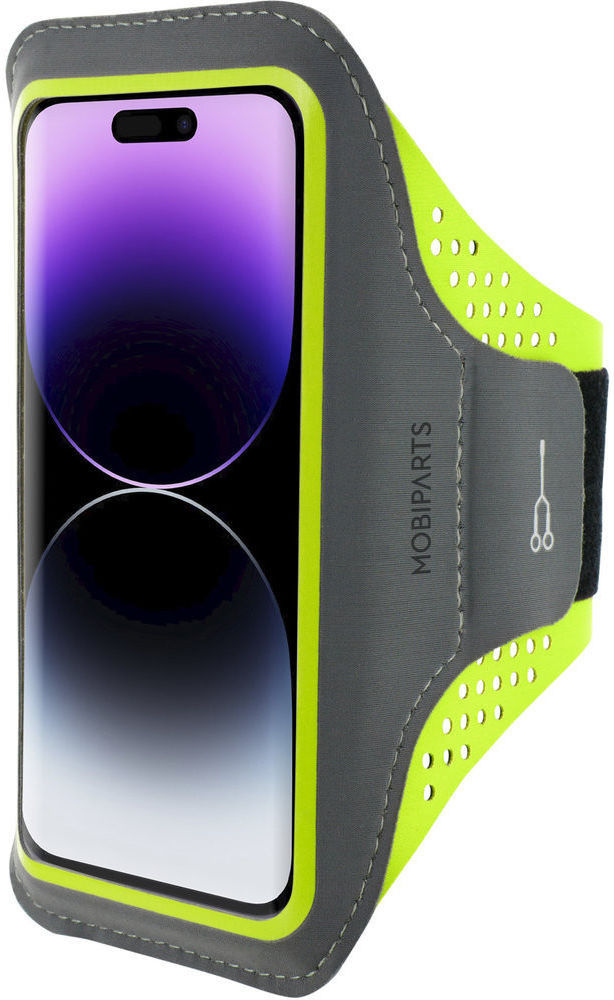 Mobiparts Comfort Fit Armband Universeel Sporthoesje Telefoons Groen afbeelding 1