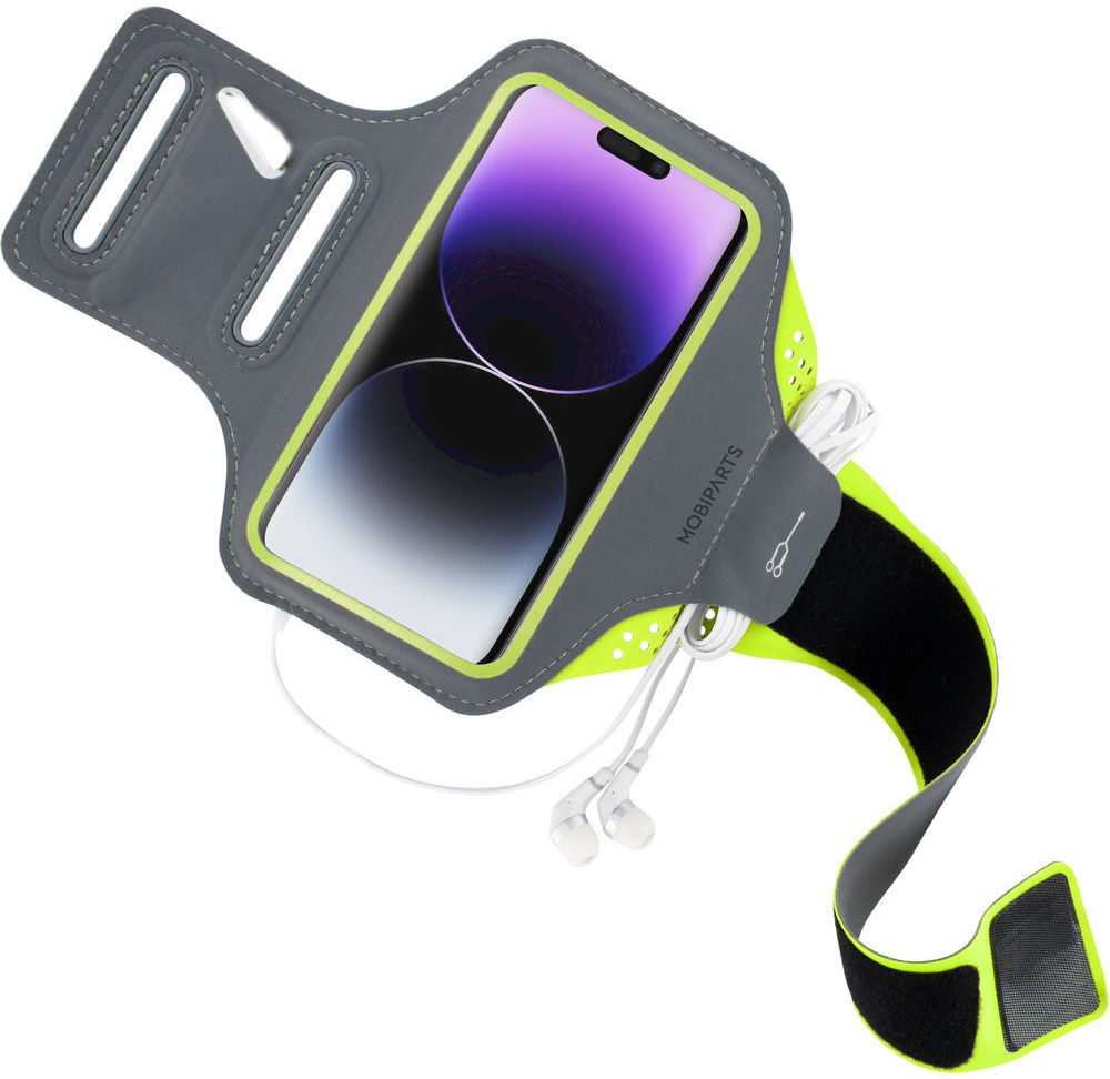 Mobiparts Comfort Fit Armband Universeel Sporthoesje Telefoons Groen afbeelding 2