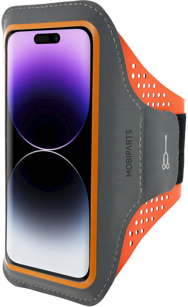 Mobiparts Comfort Fit Armband Universeel Sporthoesje Telefoons Oranje afbeelding 1