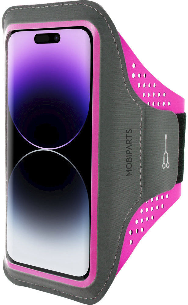 Mobiparts Comfort Fit Armband Universeel Sporthoesje Telefoons Roze afbeelding 1