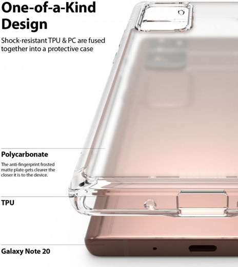 Ringke Fusion Samsung Galaxy Note 20 Hoesje Matte Transparant afbeelding 4