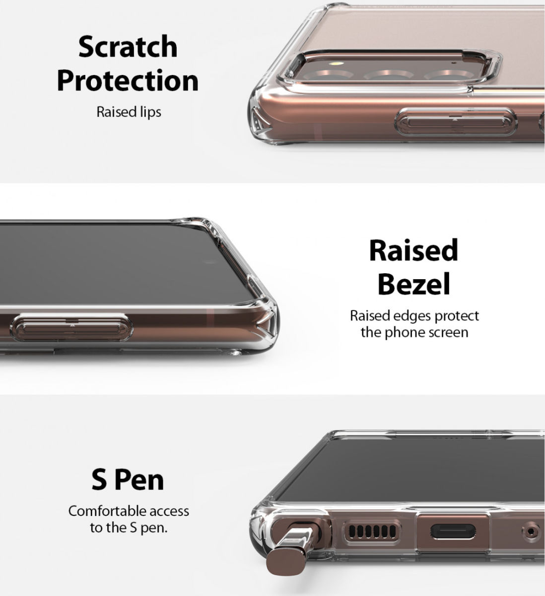 Ringke Fusion Samsung Galaxy Note 20 Hoesje Matte Transparant afbeelding 6