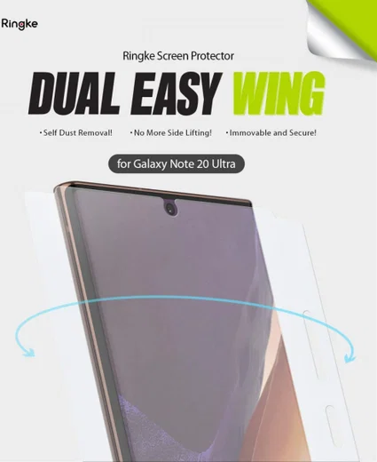 Ringke Dual Easy Wing Samsung Note 20 Ultra Screenprotector (Duo Pack) afbeelding 2