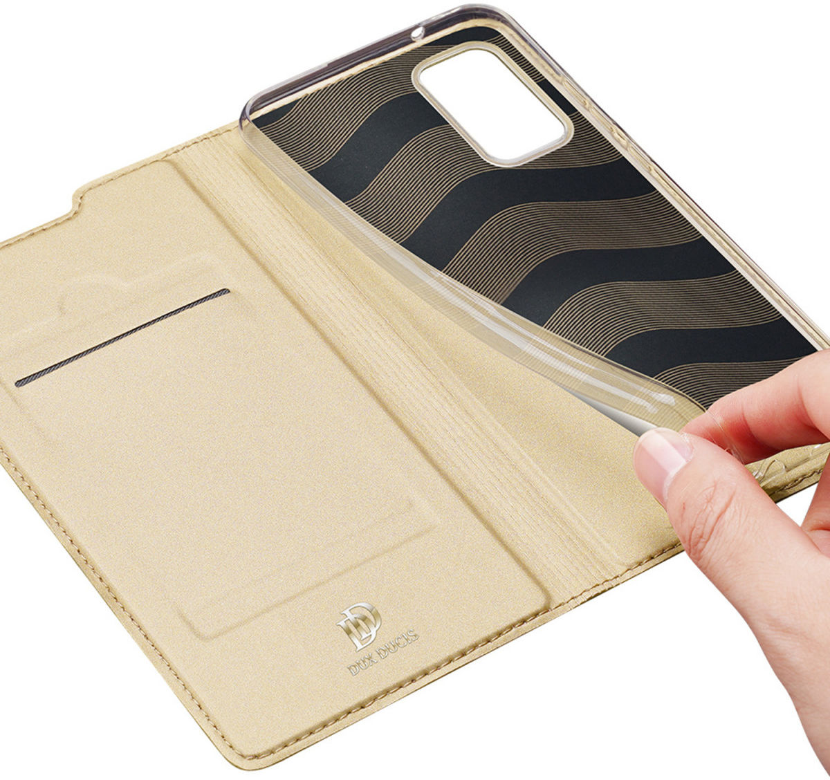 Dux Ducis Skin Pro Series Samsung Galaxy Note 20 Portemonnee Goud afbeelding 5