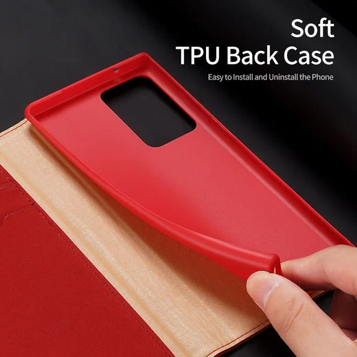 Dux Ducis Wish Series Samsung Galaxy Note 20 Hoesje Rood afbeelding 6