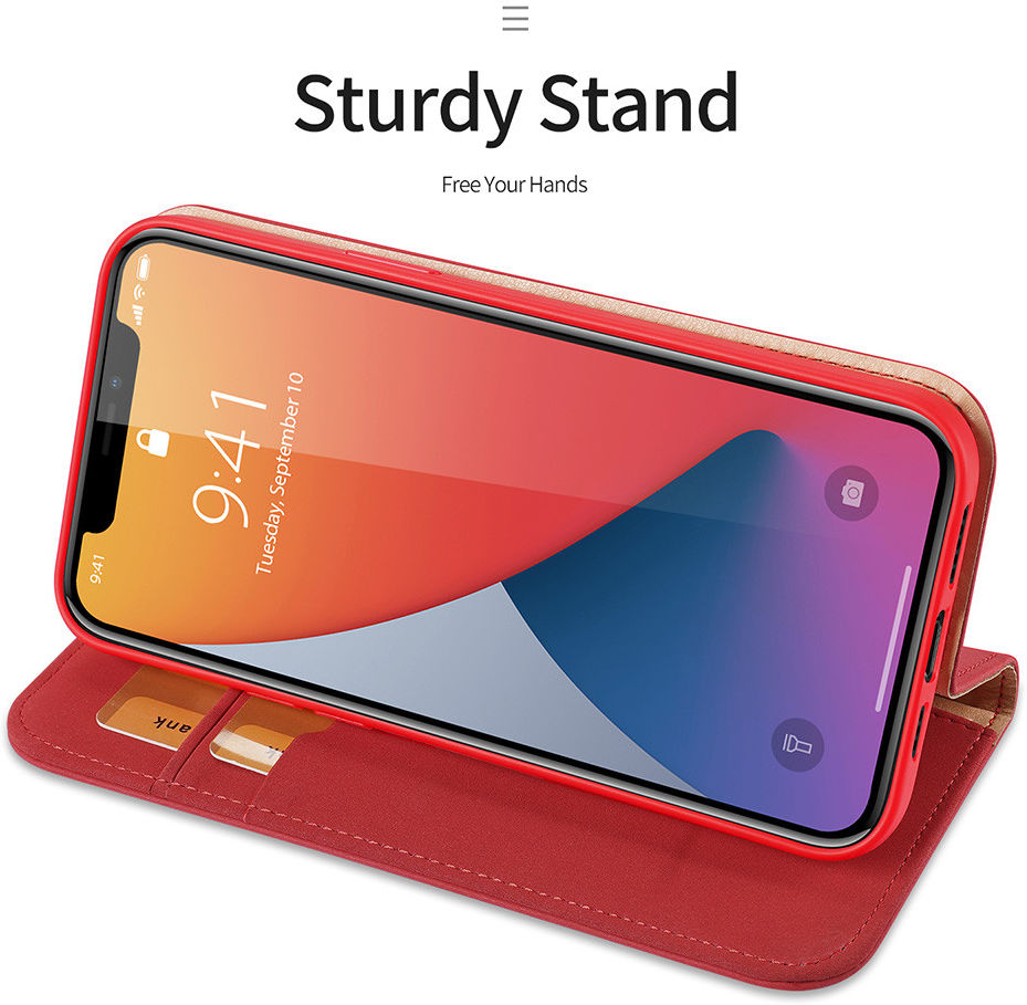 Dux Ducis Wish Series Apple iPhone 12 / 12 Pro Hoesje Book Case Rood afbeelding 7