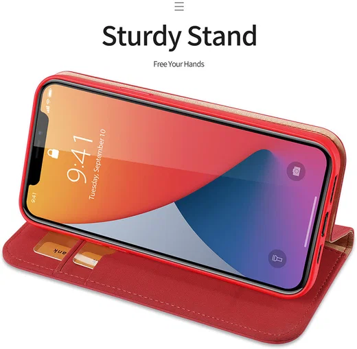 Dux Ducis Wish Series Apple iPhone 12 / 12 Pro Hoesje Book Case Rood afbeelding 7