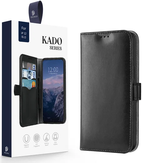 Dux Ducis Kado Series Apple iPhone 12 / 12 Pro Hoesje Book Case Zwart afbeelding 10