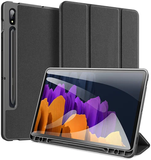 Dux Ducis Domo Series Samsung Galaxy Tab S7 Tri-fold Hoes Zwart afbeelding 1