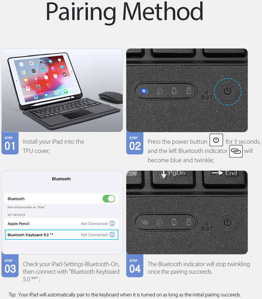 Dux Ducis iPad Air 2019 / iPad Pro 10.5 (2017) Hoes Toetsenbord afbeelding 8