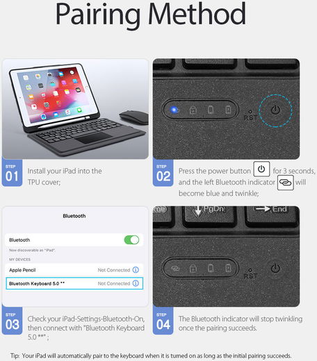 Dux Ducis iPad Air 2019 / iPad Pro 10.5 (2017) Hoes Toetsenbord afbeelding 8