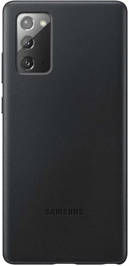 Origineel Samsung Galaxy Note 20 Hoesje Leather Back Cover Zwart afbeelding 1
