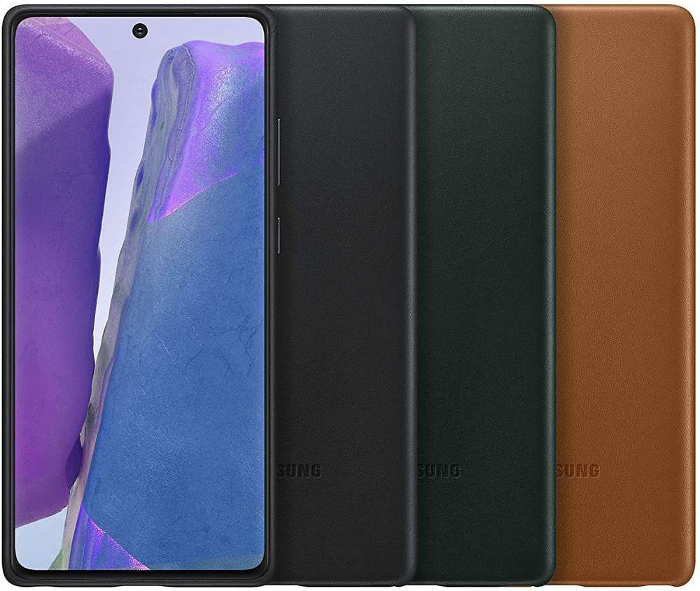 Origineel Samsung Galaxy Note 20 Hoesje Leather Back Cover Zwart afbeelding 5