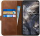 Rosso Deluxe OnePlus Nord Hoesje Echt Leer Book Case Bruin