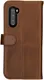 Rosso Deluxe OnePlus Nord Hoesje Echt Leer Book Case Bruin afbeelding 2
