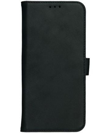 Rosso Deluxe Apple iPhone 12 Mini Hoesje Echt Leer Book Case Zwart afbeelding 11