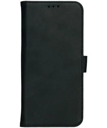 Rosso Deluxe Apple iPhone 12 Mini Hoesje Echt Leer Book Case Zwart afbeelding 11