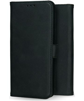 Rosso Deluxe Apple iPhone 12 Mini Hoesje Echt Leer Book Case Zwart afbeelding 10