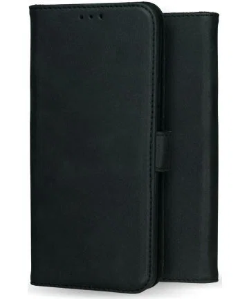Rosso Deluxe Apple iPhone 12 Mini Hoesje Echt Leer Book Case Zwart afbeelding 10
