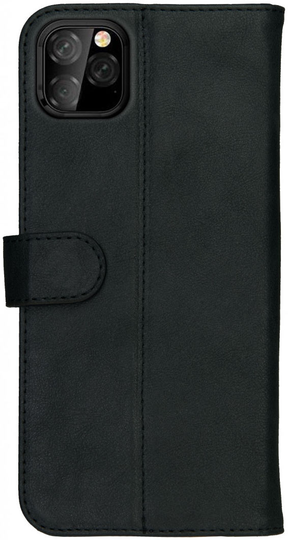 Rosso Deluxe Apple iPhone 12 / 12 Pro Hoesje Echt Leer Book Case Zwart afbeelding 10