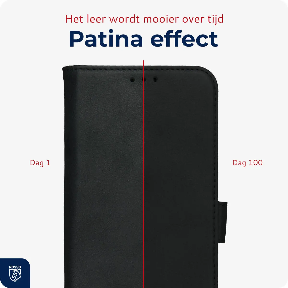 Rosso Deluxe Apple iPhone 12 / 12 Pro Hoesje Echt Leer Book Case Zwart afbeelding 8