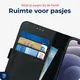 Rosso Deluxe Apple iPhone 12 / 12 Pro Hoesje Echt Leer Book Case Zwart afbeelding 5