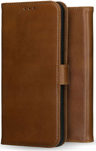 Rosso Deluxe Apple iPhone 12 / 12 Pro Hoesje Echt Leer Book Case Bruin afbeelding 12