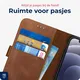 Rosso Deluxe Apple iPhone 12 / 12 Pro Hoesje Echt Leer Book Case Bruin afbeelding 5