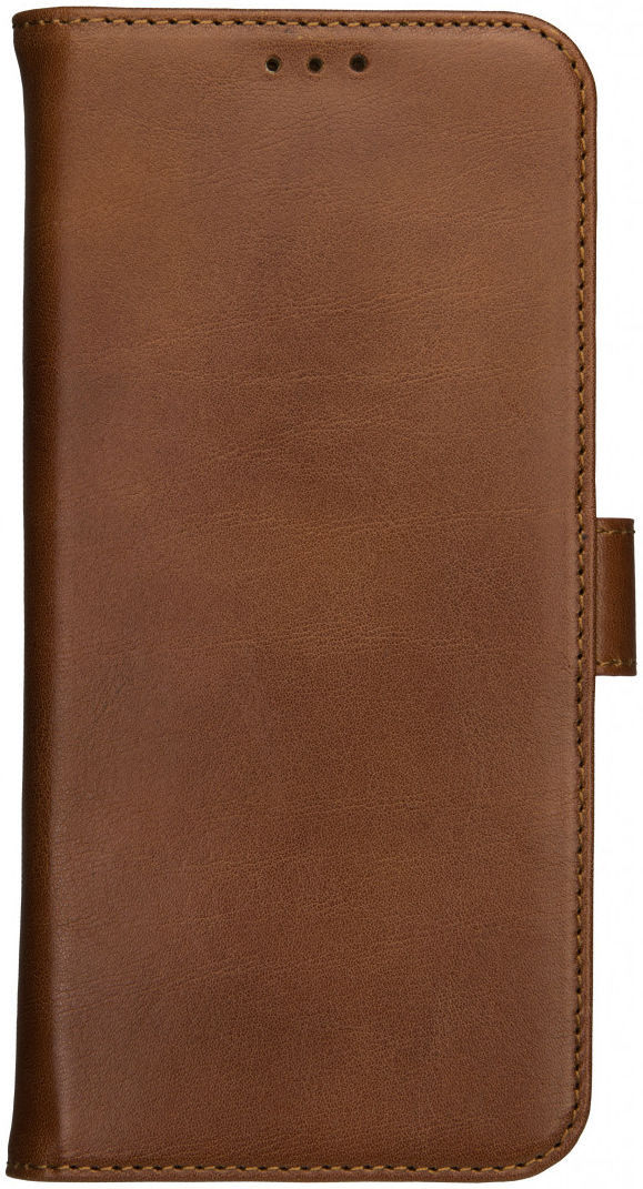 Rosso Deluxe Apple iPhone 12 / 12 Pro Hoesje Echt Leer Book Case Bruin afbeelding 13