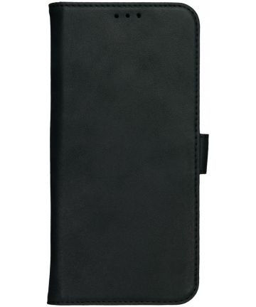 Rosso Deluxe Apple iPhone 12 Pro Max Hoesje Echt Leer Book Case Zwart afbeelding 10