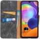 Samsung Galaxy A31 Hoesje Vintage Wallet Kunstleer Book Case Grijs afbeelding 1