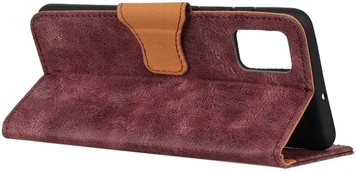 Samsung Galaxy A31 Hoesje Vintage Wallet Kunstleer Book Case Rood afbeelding 7