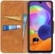 Samsung Galaxy A31 Hoesje Vintage Wallet Kunstleer Book Case Bruin afbeelding 1