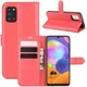 Samsung Galaxy A31 Hoesje Portemonnee Kunstleer Book Case Rood afbeelding 4