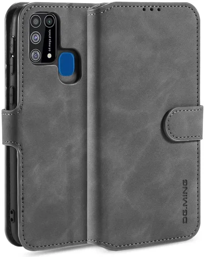 DG Ming Retro Portemonnee Samsung Galaxy M31 Hoesje Grijs afbeelding 1