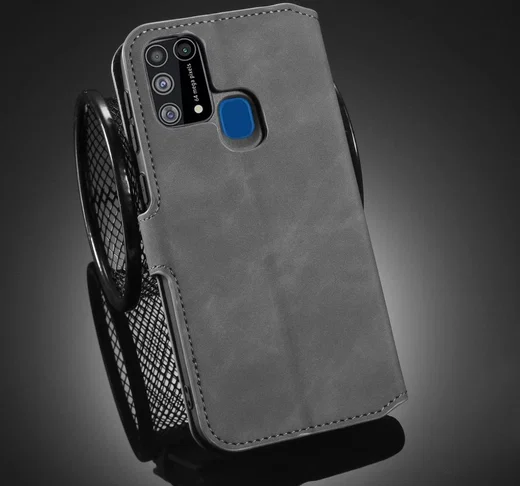 DG Ming Retro Portemonnee Samsung Galaxy M31 Hoesje Grijs afbeelding 10