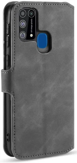DG Ming Retro Portemonnee Samsung Galaxy M31 Hoesje Grijs afbeelding 3