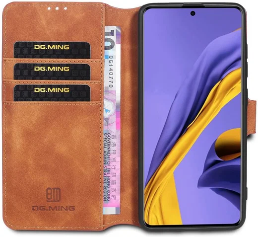 DG Ming Samsung Galaxy A31 Hoesje Retro Wallet Book Case Bruin afbeelding 1