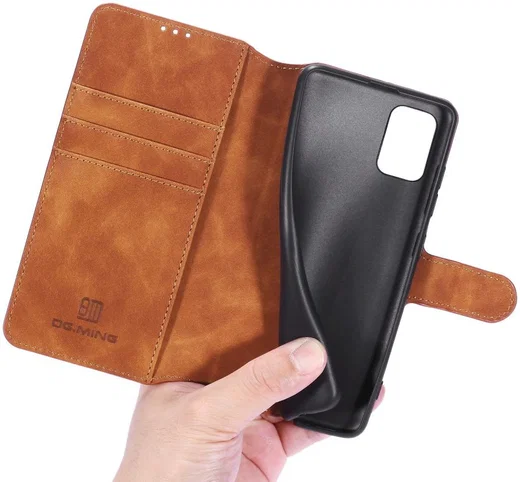 DG Ming Samsung Galaxy A31 Hoesje Retro Wallet Book Case Bruin afbeelding 3