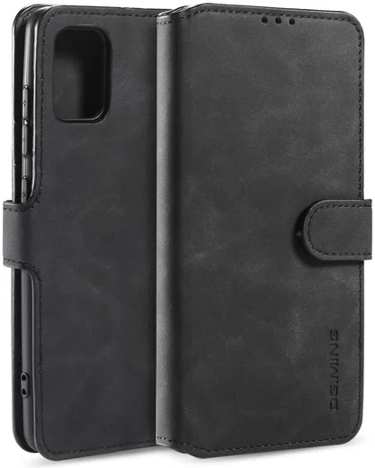 DG Ming Samsung Galaxy A31 Hoesje Retro Wallet Book Case Zwart afbeelding 2