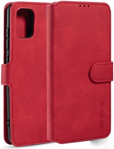 DG Ming Samsung Galaxy A31 Hoesje Retro Wallet Book Case Rood afbeelding 2