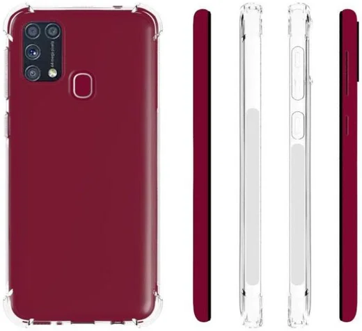 Samsung Galaxy M31 Hoesje Schokbestendig Transparant afbeelding 2