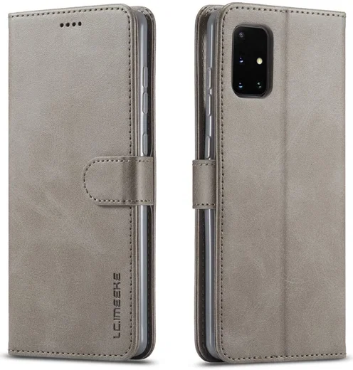 LC.IMEEKE Samsung Galaxy A31 Hoesje Wallet Book Case Grijs afbeelding 3